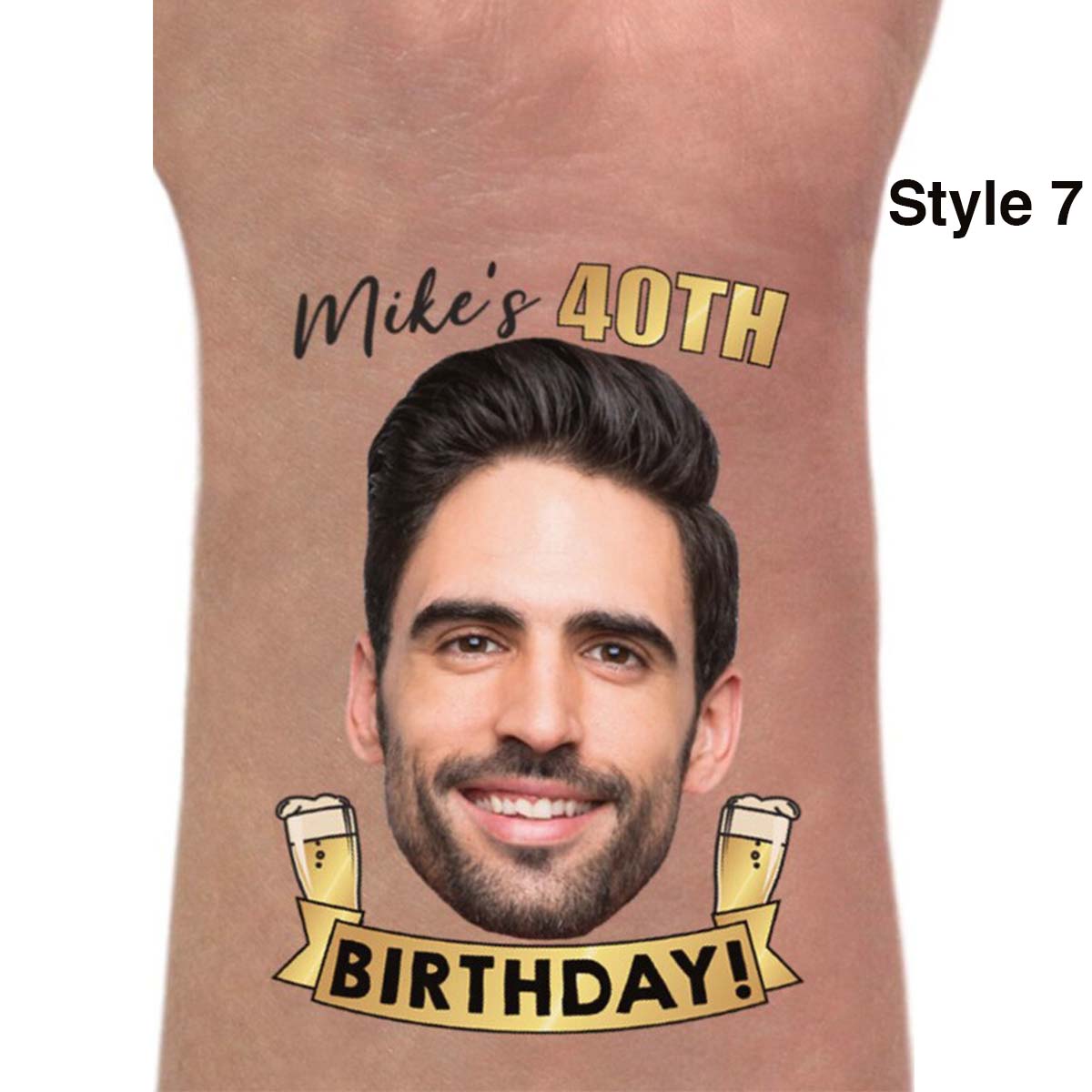 Custom Name&Age Birthday Tattoo 4FunGift